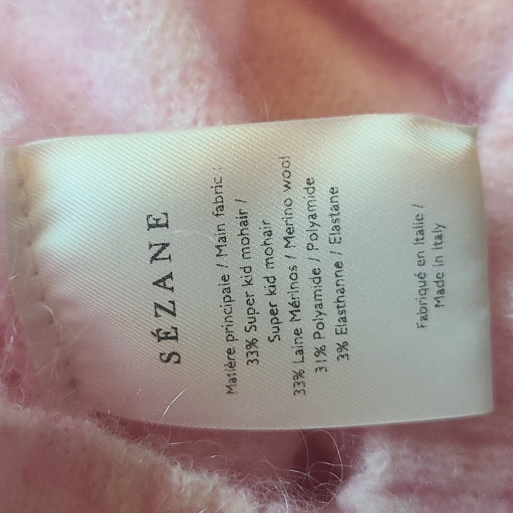 Sezane Blair jumper pink kid mohair - Picture 8 of 9